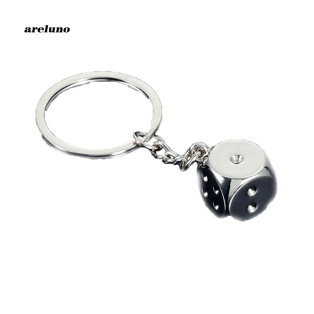 AE ♥ Dice Keyclasp Thời trang Cờ bạc Keyclasp Ring Bag Mặt dây chuyền Phụ kiện trang trí xe hơi