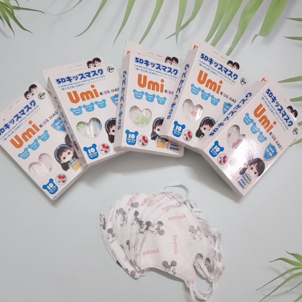 Khẩu Trang Kháng Khuẩn 5D Cho Bé (Hộp 10 Chiếc)