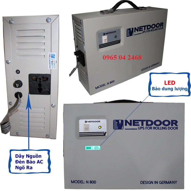 Bộ lưu điện, lưu điện cửa cuốn Netdoor N800