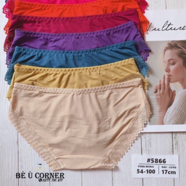 MẪU MỚI*Quần Lót Đúc Su Phối Ren siêu mát 5865