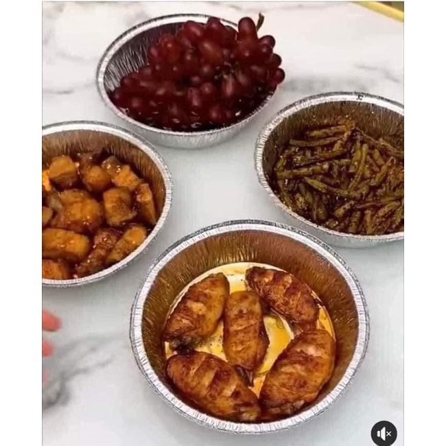 Set 5 khay bạc size 22 lót nồi chiên không dầu, bếp nướng