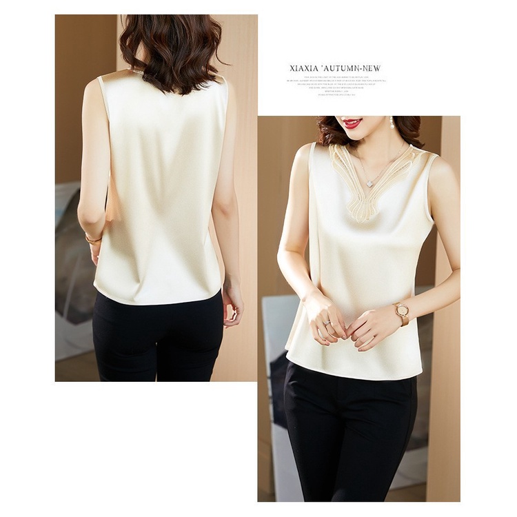 M29575 - Áo lụa sát nách nữ hè hàng nhập