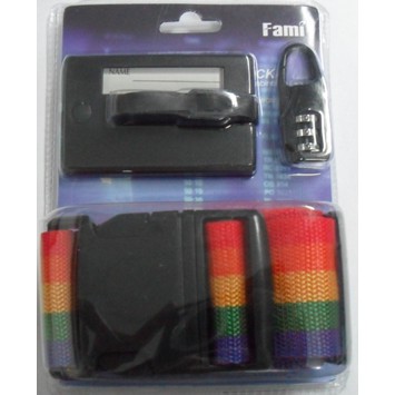 Bộ dây đai vali, ổ khóa số và thẻ hành lý. Fami C101