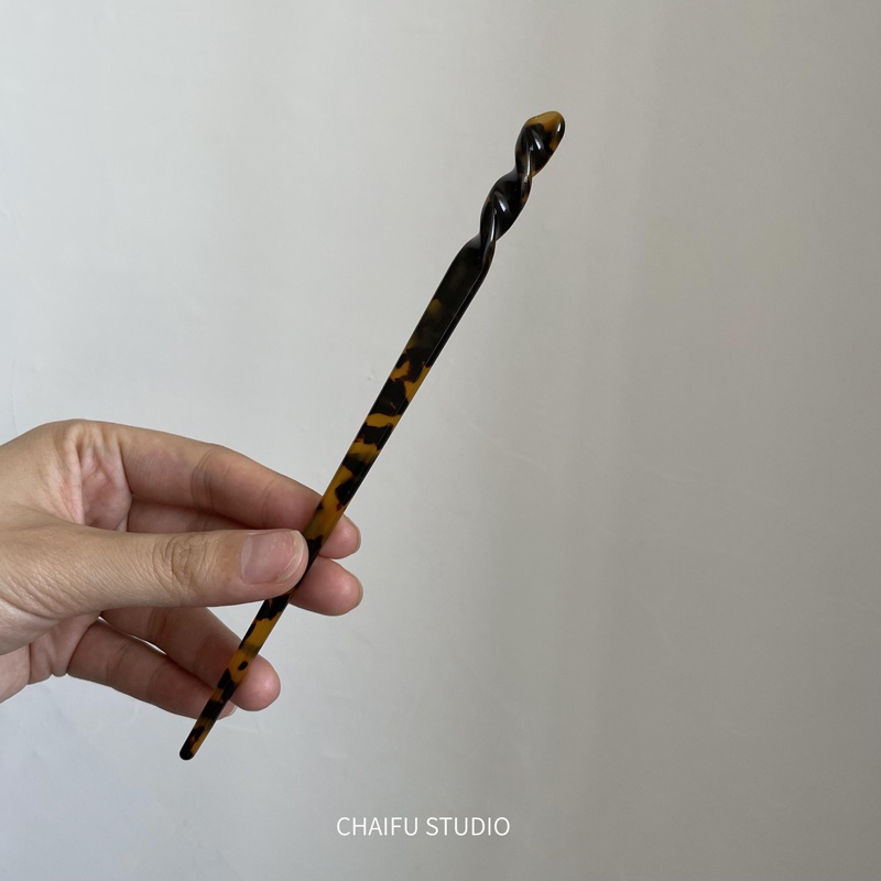 Kẹp Tóc Một Cánh Màu Hổ Phách 19A1510 Phong Cách Hàn Quốc Đơn Giản Dễ Phối Đồ