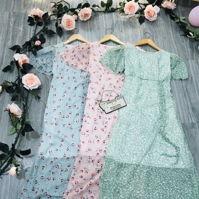 Đầm dây rút tay loe (hình thật+video) | BigBuy360 - bigbuy360.vn