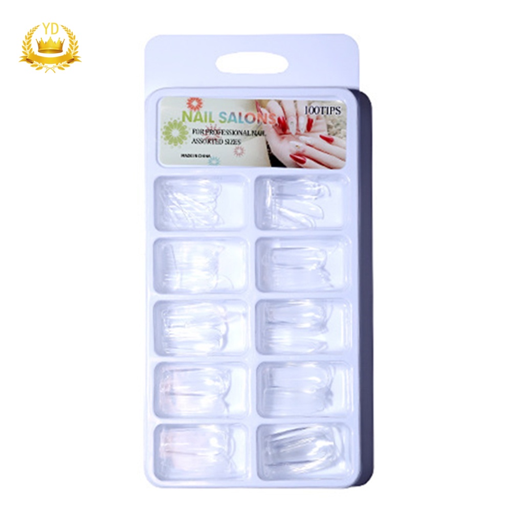 Set 100 Móng Tay Giả Không Đường May Siêu Mỏng