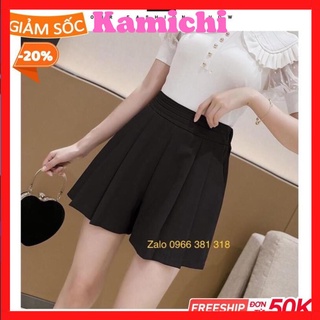 GIẢM 10K ĐƠN 0 ĐỒNG xả kho cắt lỗ hàng cao cấp mã C208  Quần giả váy, quần short nữ xếp ly cạp sang chảnh