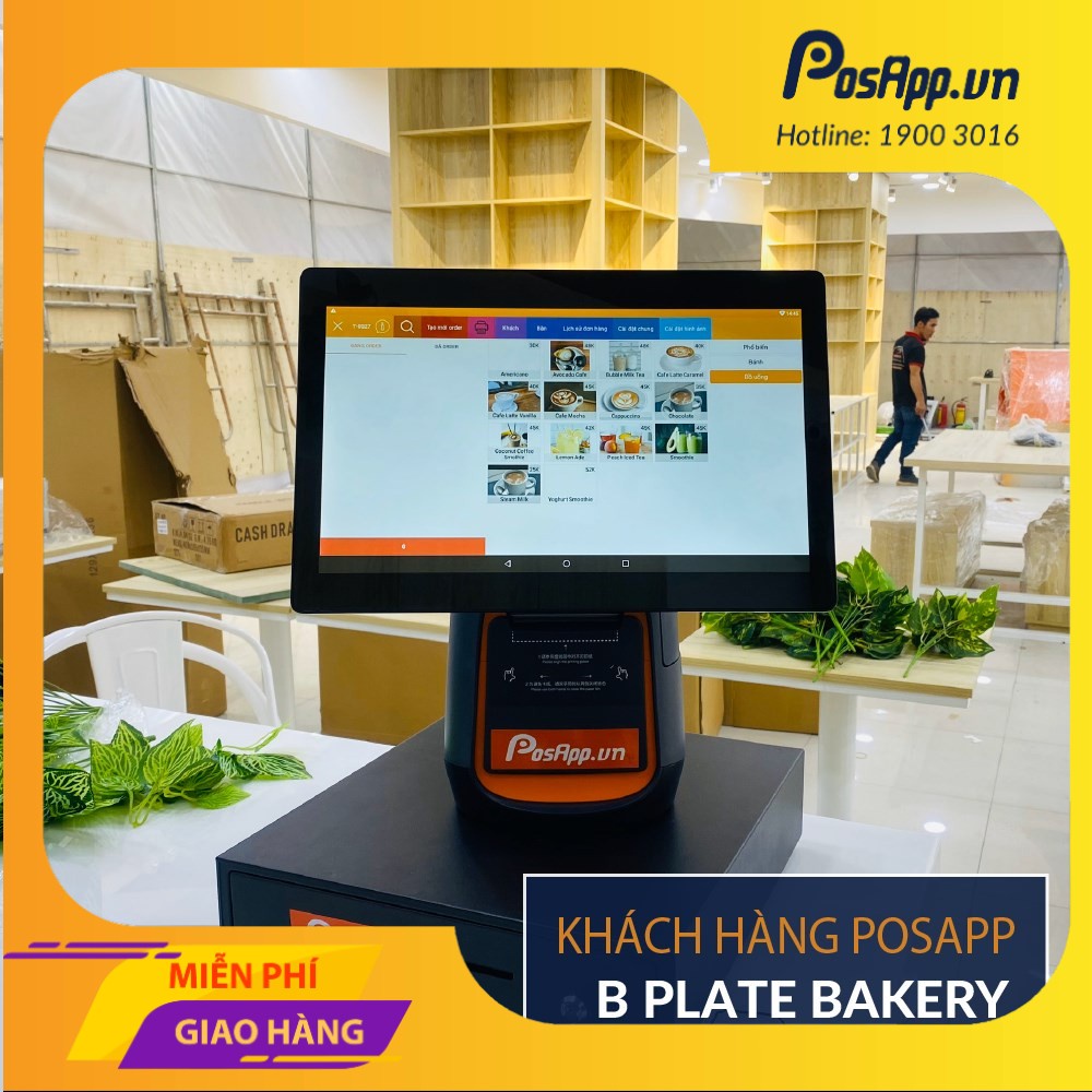 Máy Pos bán hàng - máy Pos tính tiền Sunmi T2 1 màn hình cảm ứng - tích hợp in bill & 6 tháng phần mềm quản lý PosApp.