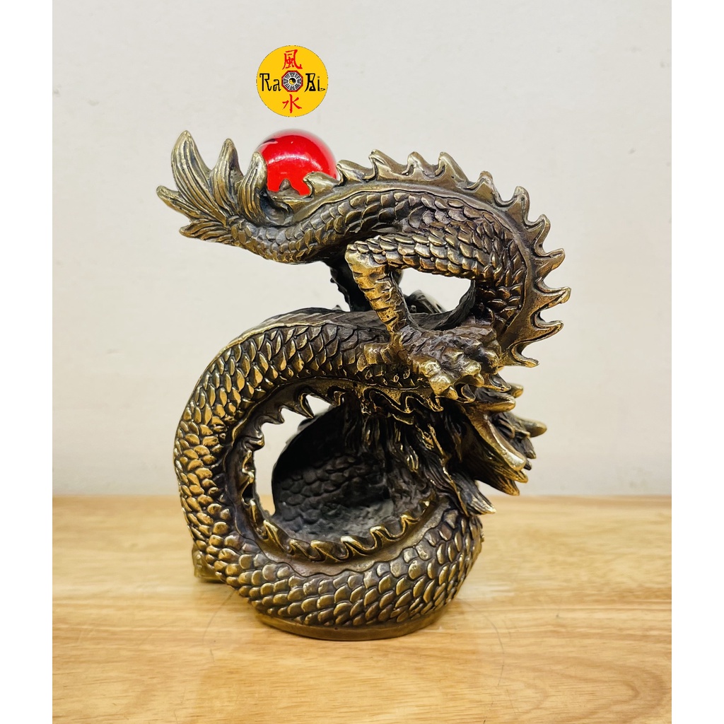 Rồng Cầm Châu - Thìn Đắc Lộc - Tượng Đồng Phong Thủy 12 Con Giáp