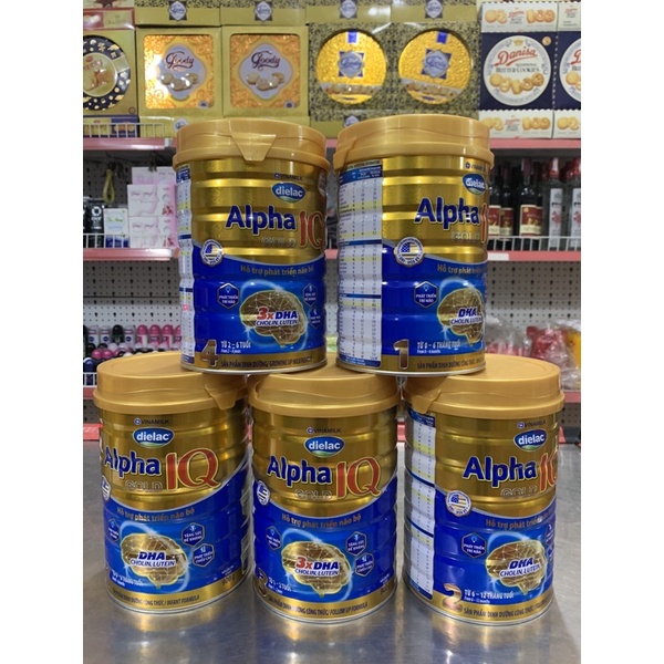 [ Chính Hãng ] Sữa Dielac Alpha IQ Gold Đủ số 1,2,3,4 Lon 900g và 1,5kg [ Date Luôn Mới ]