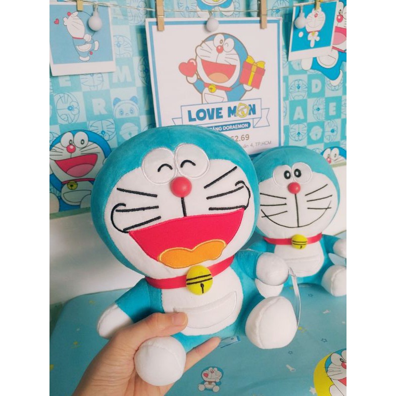 GẤU BÔNG MON DORAEMON 23CM LÔNG NHUNG MỀM MỊN, Quà tặng handmade - lưu niệm