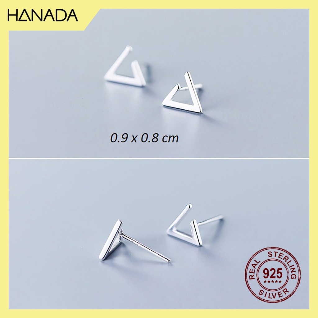 Bông Tai Bạc 925 Hanada Tam Giác 0456 C6