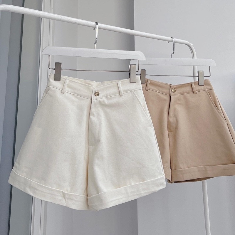 Quần Short Kaki Ulzang Nút Cài unisex 2tclothes