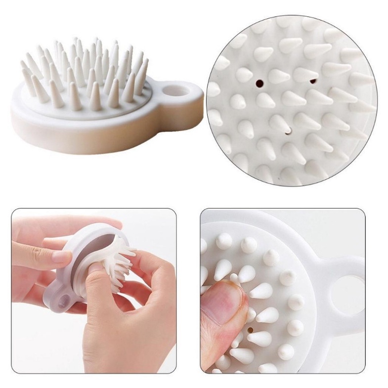 Lược gội đầu silicon muji mềm massage da đầu giảm rụng tóc kích thích mọc tóc matxa mát xa đầu Nhật Shopmegold1