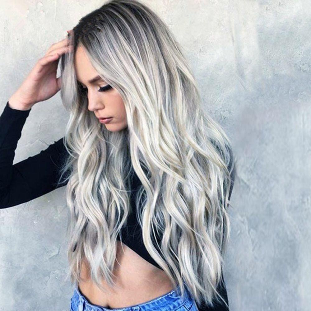 Bộ Tóc Giả Dài Xoăn Dày Chịu Nhiệt Độ Cao Thời Trang Cho Nữ