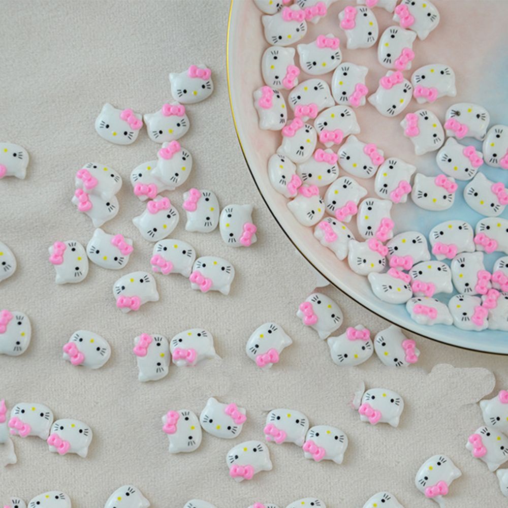 [Hàng mới về] Bộ hạt phụ kiện trang trí móng tay hình gấu/ hổ hoạt hình 3d tự làm