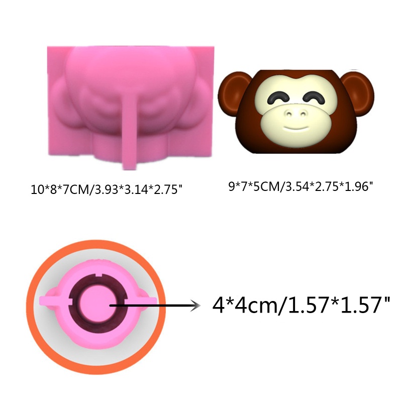 Khuôn Silicone Làm Chậu Hoa Hình Khỉ Con Xinh Xắn