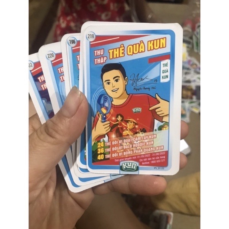 COMBO 24/36/40 THẺ KUN ĐỔI QUÀ BALO HOODIE KUN, BÓNG KUN PHẢN QUANG, QUẠT MINI KUN