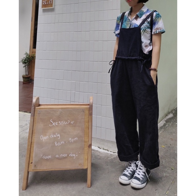 Quần yếm linen freesize của camlinen