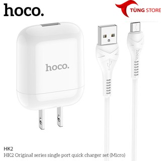 [Mã TUNGHOCO giảm 10k] Bộ Sạc Nhanh Hoco HK2 3.4A Cổng Micro - Hàng chính hãng Bảo hành 12 tháng