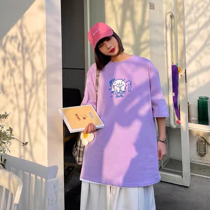 Áo thun tay lỡ nam nữ, áo phông form rộng chất cotton mát mịn thấm hút mồ hôi in hình NASA