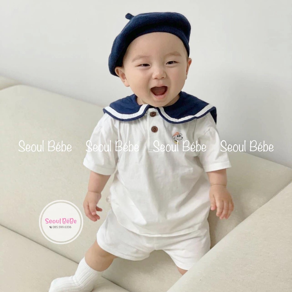 Set bộ cổ thủy thủ cho bé C104 Mollimelli made in Korea