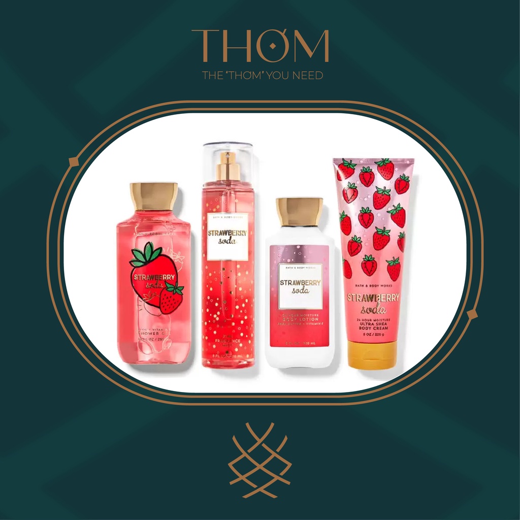 STRAWBERRY SODA | SẢN PHẨM TẮM DƯỠNG XỊT THƠM TOÀN THÂN BATH & BODY WORKS