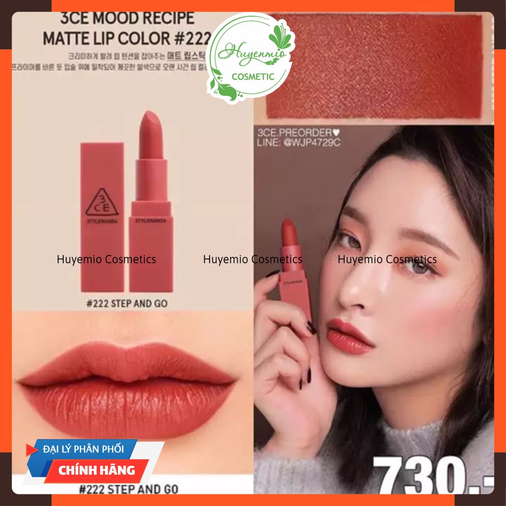 Son 3CE Mood Recipe - Son thỏi 3CE lì mịn ( Hàng chính hãng) | BigBuy360 - bigbuy360.vn