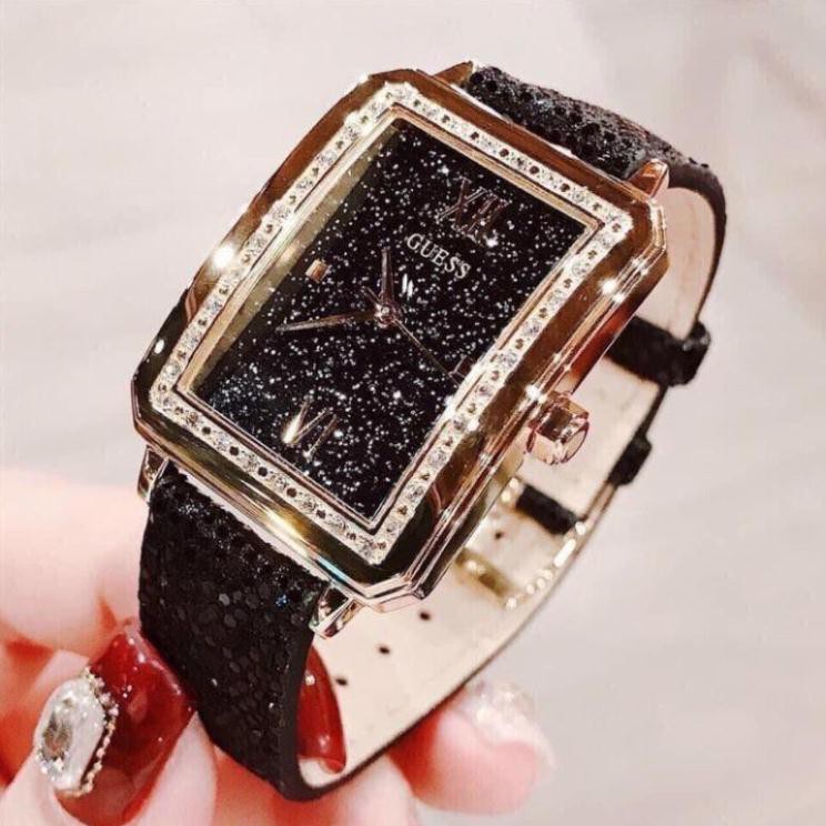 Đồng Hồ Nữ Guess Chipu U0841L1 Dây Da Đen Chính Hãng