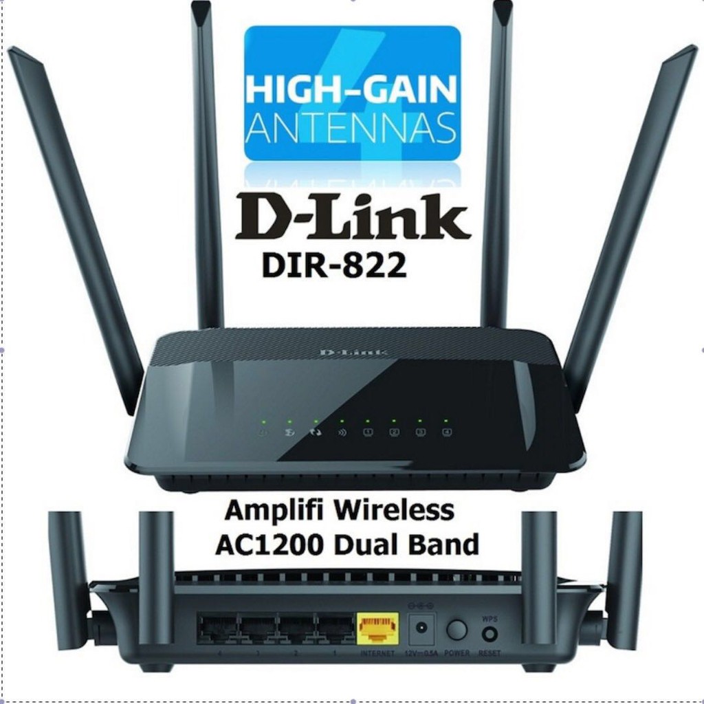 Thiết bị mạng Router Wifi D-Link DIR-822 Công Suất Cao AC1200