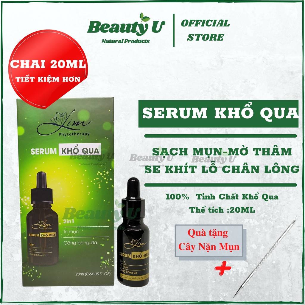 Serum Dưỡng Da Giảm Mụn Tinh Chất Khổ Qua Lim- Handmade - Sạch Mụn Mờ Thâm Se Khít Lỗ Chân Lông , Kiềm Dầu , Mụn Đầu Đen | BigBuy360 - bigbuy360.vn