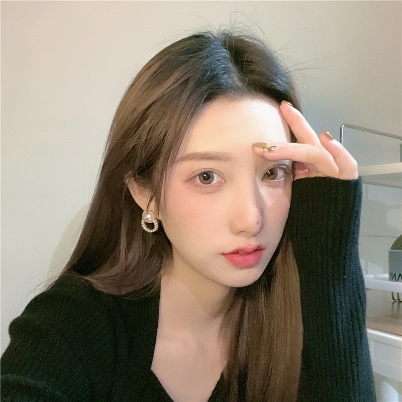 Hoa tai đính hạt phong cách hàn quốc - Maben