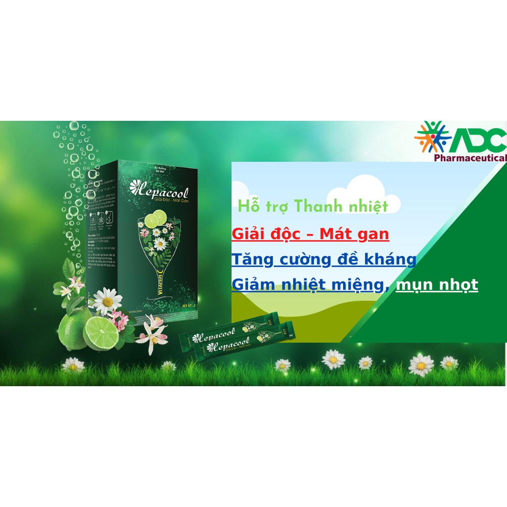 Bột Sủi HEPACOOL (Hộp 10 gói): Hỗ trợ Thanh nhiệt, Bổ sung Vitamin C | Thế Giới Skin Care