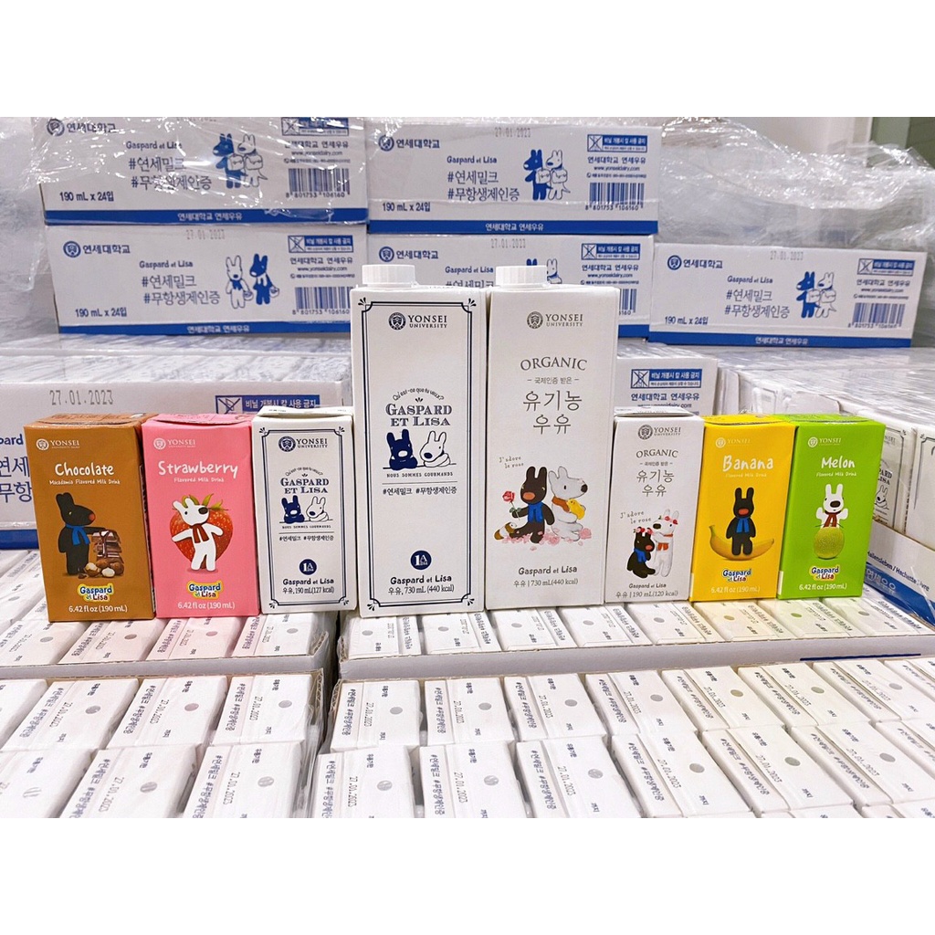 Thùng 24- Sữa tươi Thỏ Yonsei BABY - Sữa tươi sạch hữu cơ Hàn Quốc cho bé từ 1 tuổi