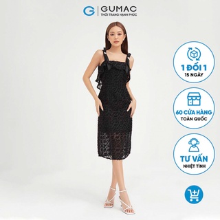 Đầm nữ 2 dây thời trang GUMAC DB404