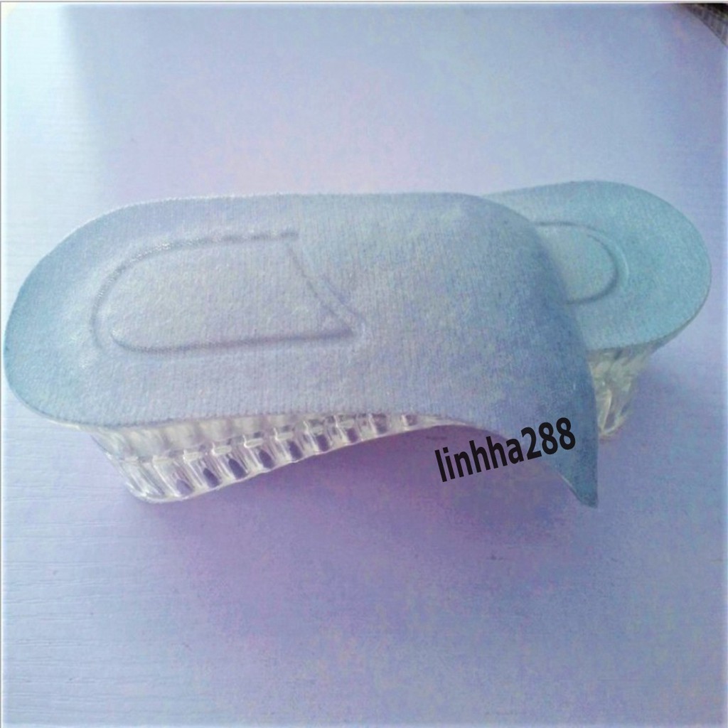 Set 2 miếng độn đế giày silicon êm chân, lót giày tăng chiều cao phù hợp cho cả nam và nữ - ĐEN