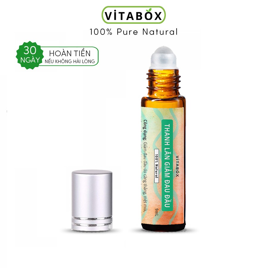 Thanh lăn tinh dầu giảm đau đầu VITABOX - 100% thiên nhiên - 9mL