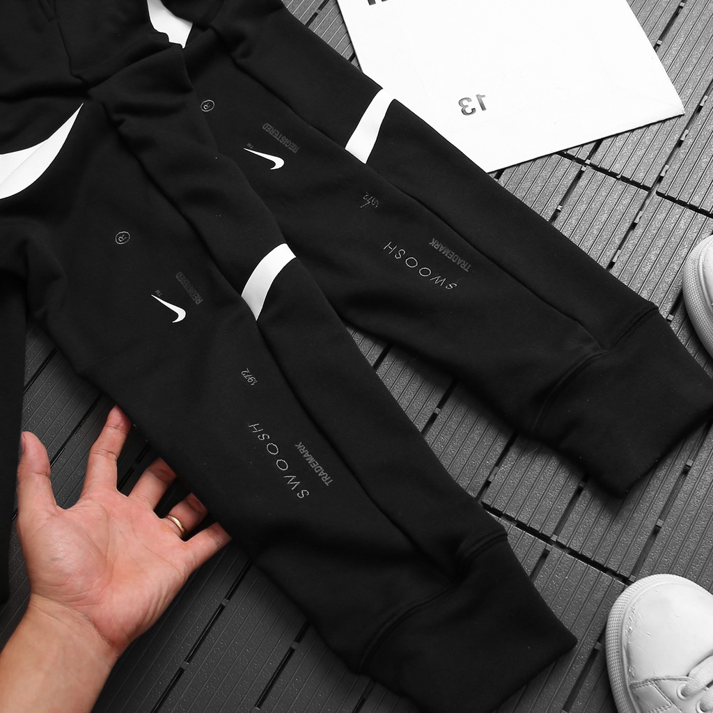QUẦN DÀI NAM THỂ THAO NIKE SWOOSH SEMI-BRUSHED BACK PANTS - ĐEN