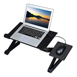Bàn laptop đa năng quay 360 gấp gọn thông minh có 2 lỗ  thông gió và bàn để chuột | BigBuy360 - bigbuy360.vn