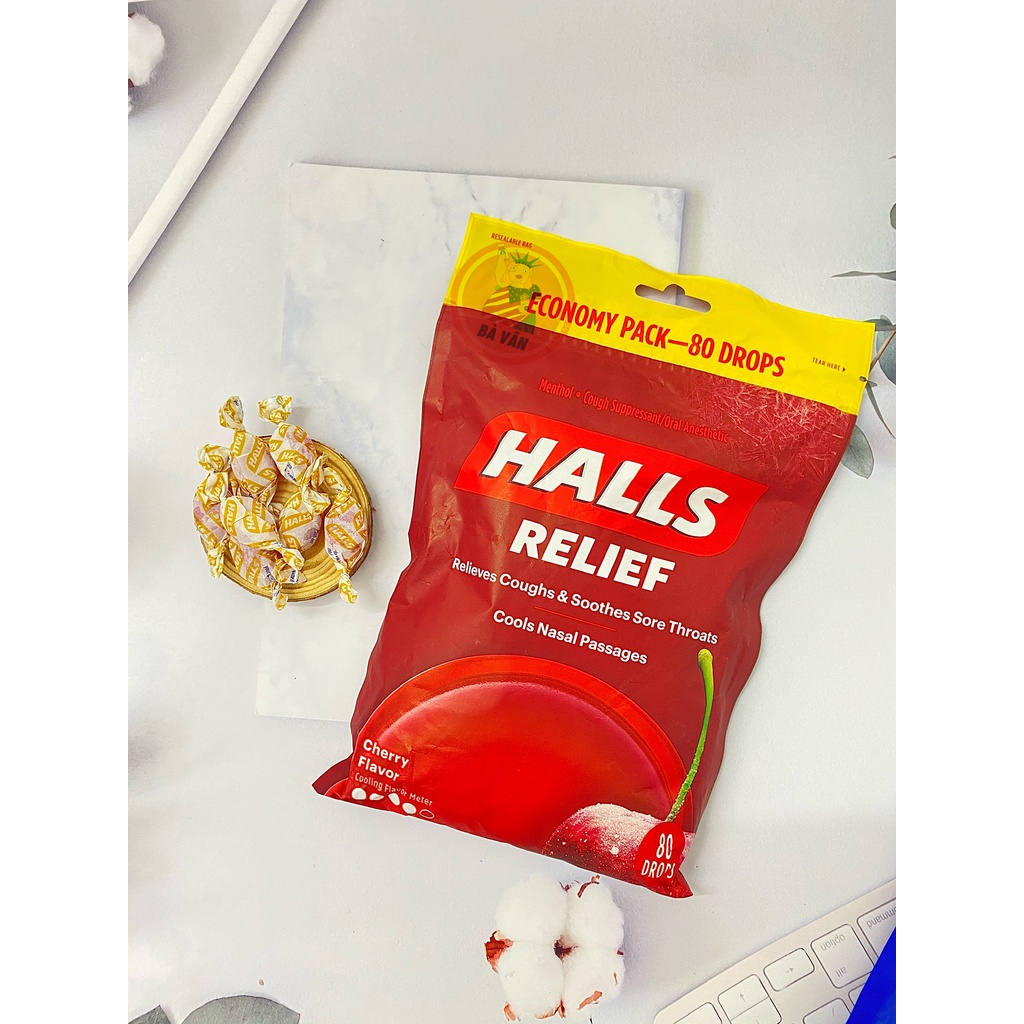 Kẹo HALLS ngậm giảm đau họng và ho đủ vị