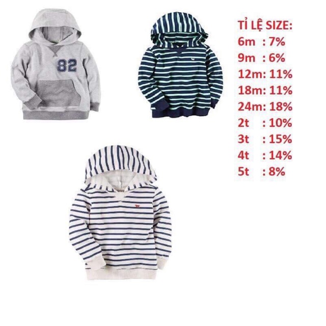 Set 2 áo nỉ mũ xuất dư