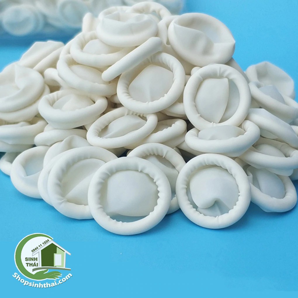 Găng tay cao su xỏ ngón bảo vệ đầu ngón tay - bao đầu ngón tay bằng cao su màu trắng