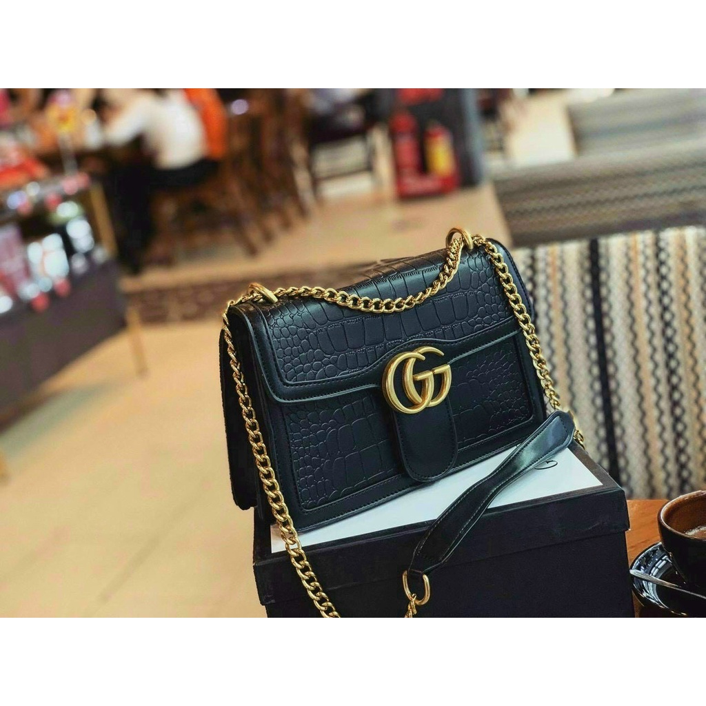 Túi Xách Nữ GC Size 25 Loại Đẹp Da Sần Sang Chảnh