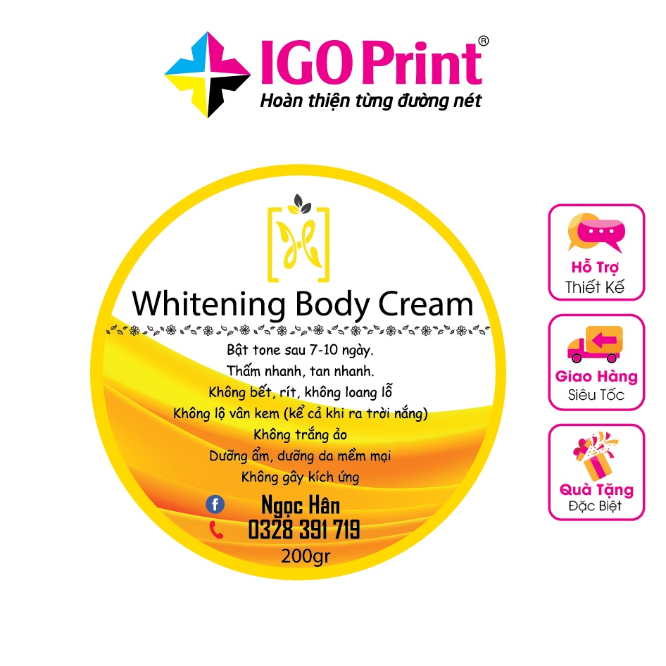In thiết kế theo yêu cầu tem nhãn, sticker, decal giấy giá rẻ, số lượng ít A3