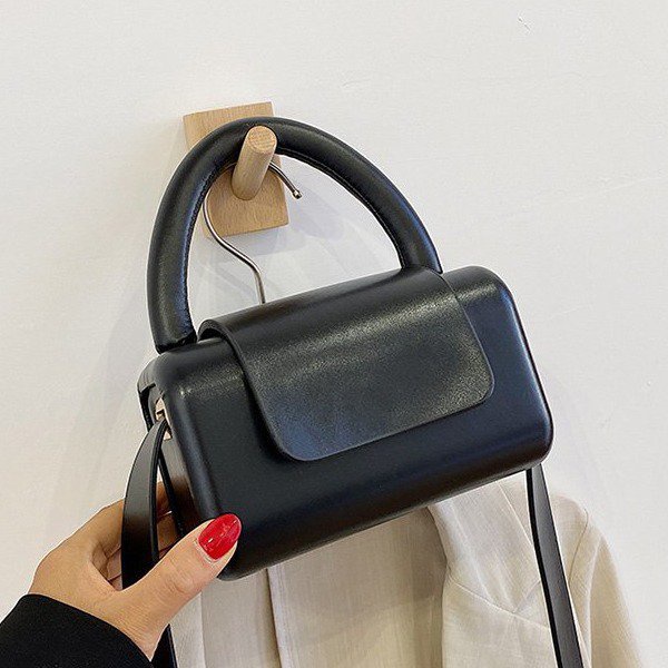 Túi xách da PU màu trơn thời trang 2021 thời trang sành điệu cho nữ