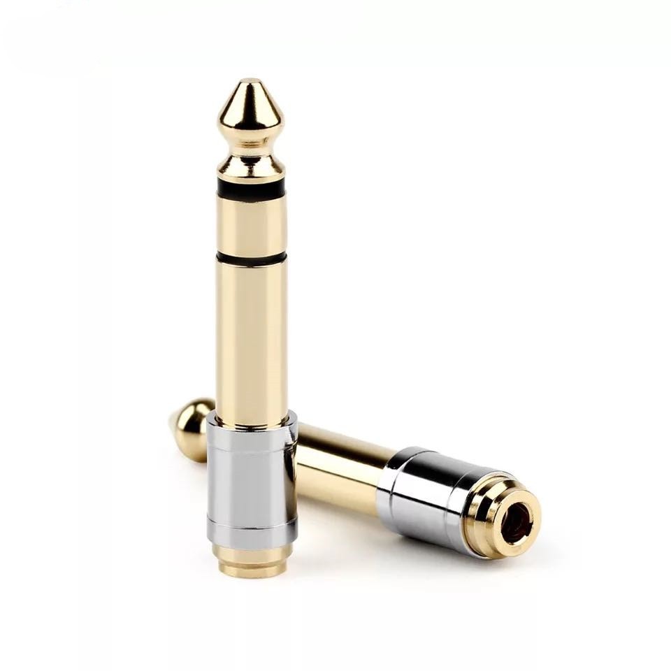 6.35mm 1/4" Male To 3.5mm 1/8" Female 6.35 to 3.5 Jack Headphone Audio Adapter Microphone Connector Converter Stereo Plug