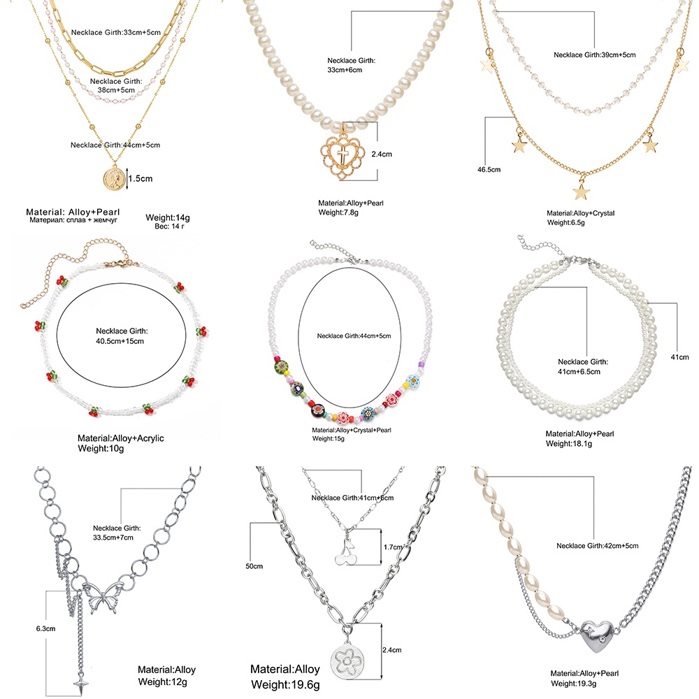Vòng Cổ Ngọc Trai Hàn Quốc Cho Nữ Bướm Hình Trái Tim Choker Mặt Dây Chuyền Phụ Kiện Trang Sức Thời Trang