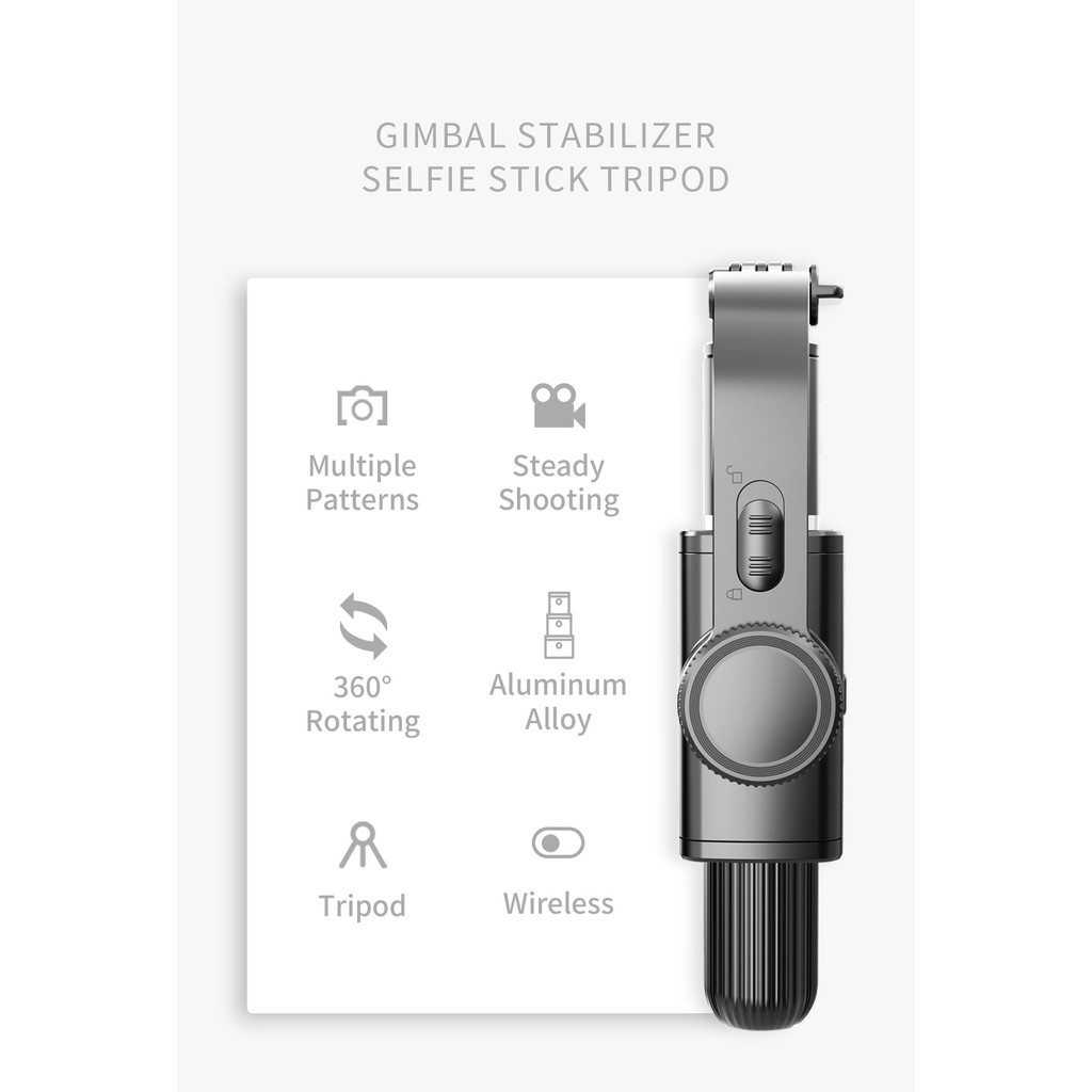 [CHÍNH HÃNG 1 ĐỔI 1 ]GẬY CHỤP HÌNH  TAY CẦM CHỐNG RUNG ĐIỆN TỬ Gimbal L08. GẬY Selfie CÓ Bluetooth-GIÁ ĐỠ 3 CHÂN,