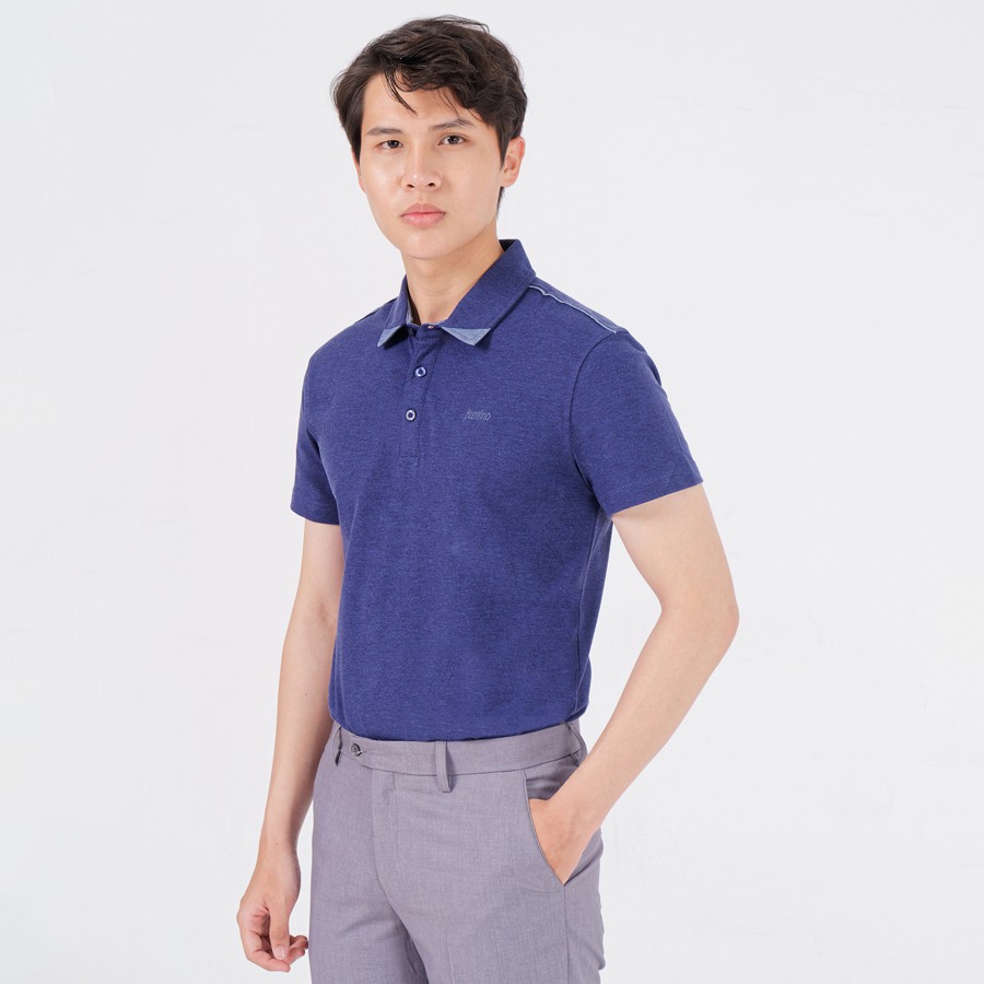 Áo polo nam 2 sợi màu dệt da cá , Chất liệu cotton mềm mịn cao cấp BLENTINO PL23. 3 MÀU sắc nét | BigBuy360 - bigbuy360.vn