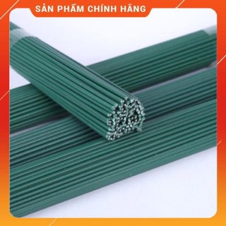 Que làm hoa 80cm Que kẽm bọc nhựa xanh 80cm làm thân hoa giả, hoa giấy nhún hoa sáp